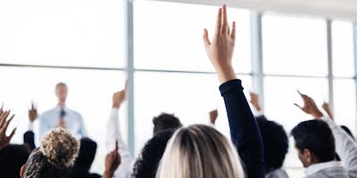 hands raised to ask questions