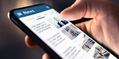 news feed on a smartphone