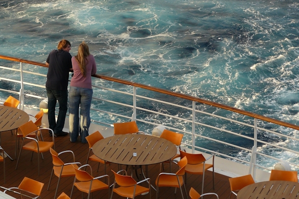 People on a cruise deck