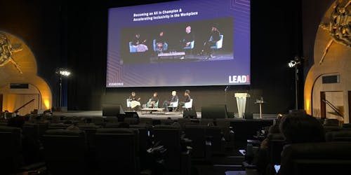 Alessandra Bellini on stage at LEAD 2023