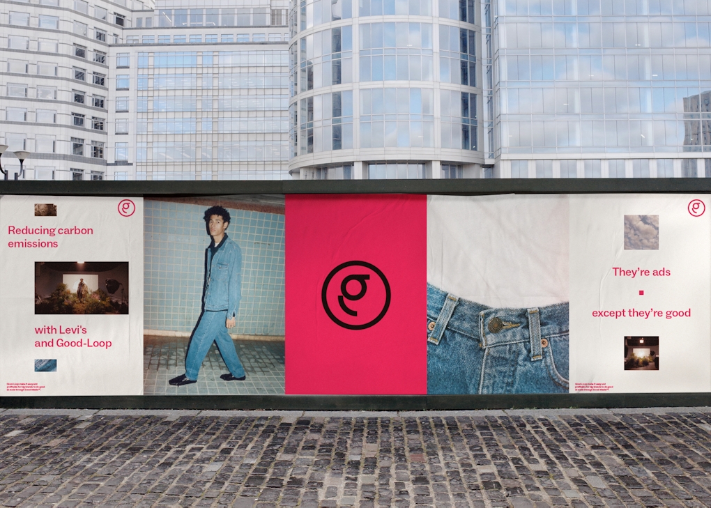 Ad hoardings featuring Good-Loop's new branding