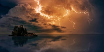 Three lightening strikes 