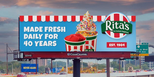 Rita's custard OOH ad