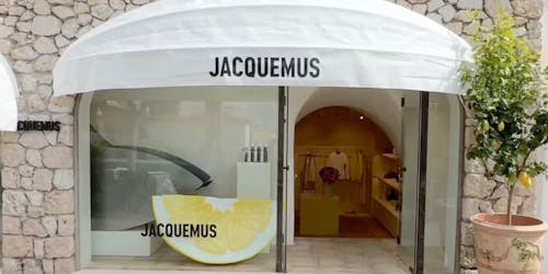 Jacquemus store front in Capri