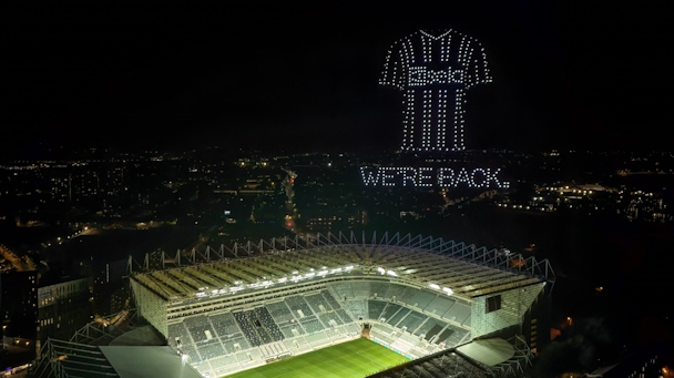 Newcastle United's drone show reached 1 billion people in 162 countries