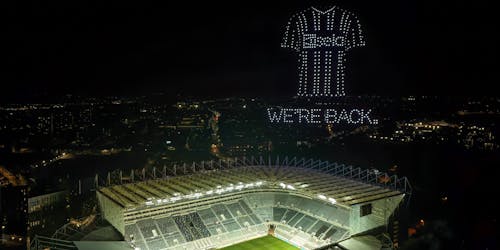 Newcastle United's drone show reached 1 billion people in 162 countries