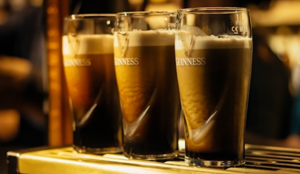 Three pints of Guinness 