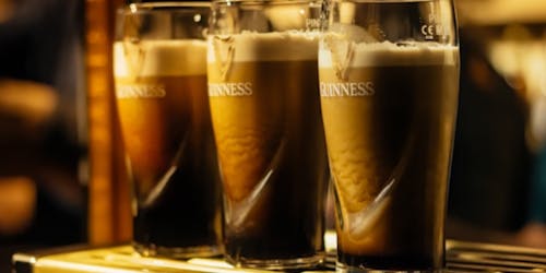 Three pints of Guinness 