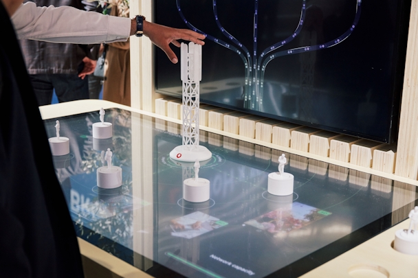 A demo for Vodafone that used objects on a surface to control information on a sreen