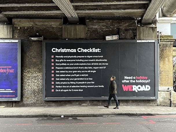 weroad billboard in shoreditch